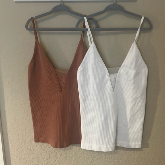 FREE PEOPLE Intimately Mesh Cutout Top x 2 - Picture 1 of 4